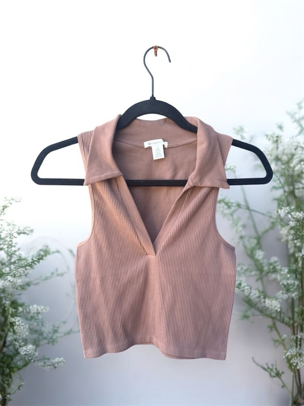 Bozzolo Ribbed Polo Tank Top M/L